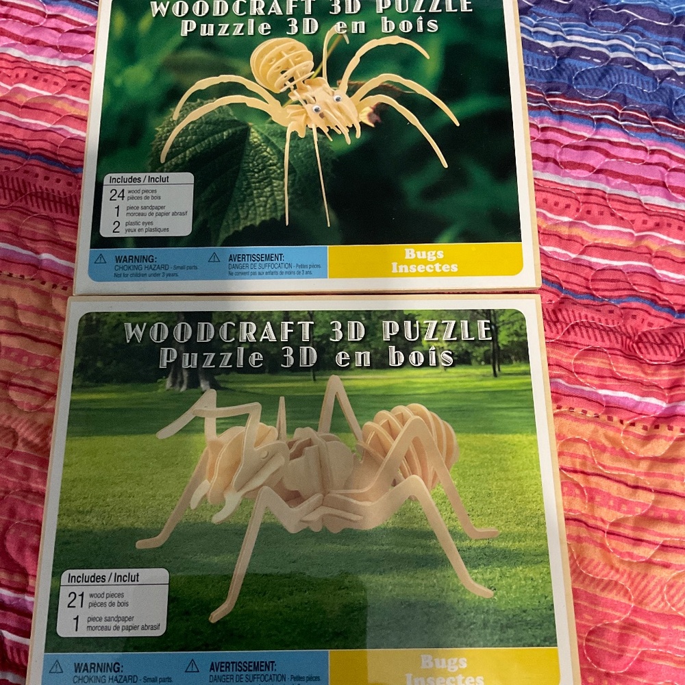 2 - D puzzles spider and ant.  K04